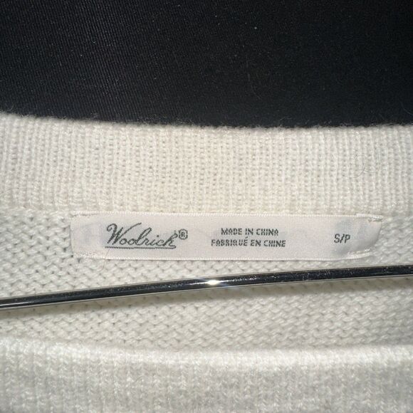 Woolrich Sweater Fair Isle Snowflake Long Sleeve Small  Wool Blend  Buttons - Picture 2 of 13